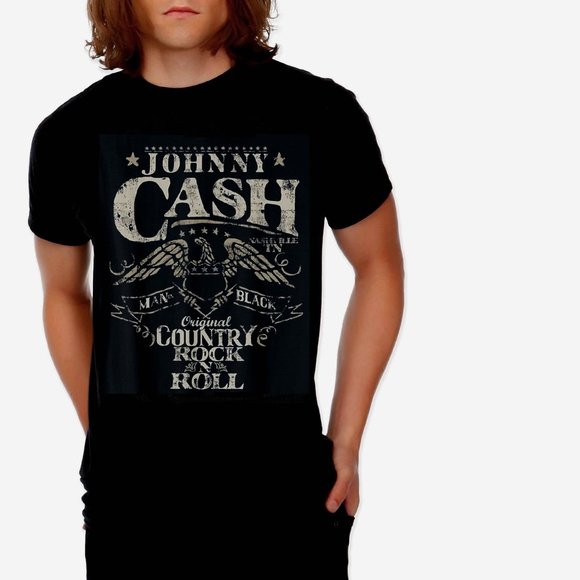 Johnny Cash Man in Black country rock Official T-Shirt L NWT - Picture 1 of 3